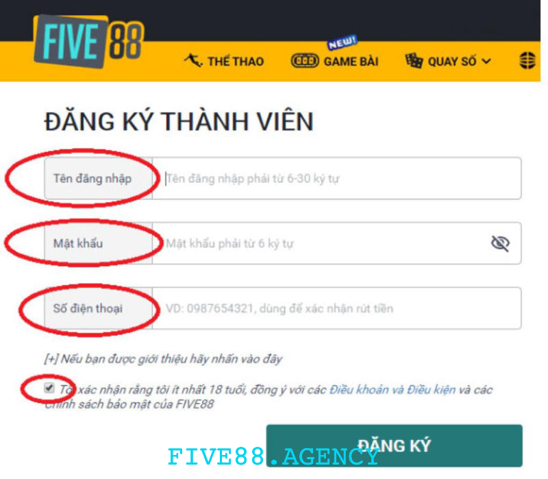 Đăng nhập Five88