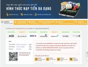 Nạp tiền Five88 qua ngân hàng